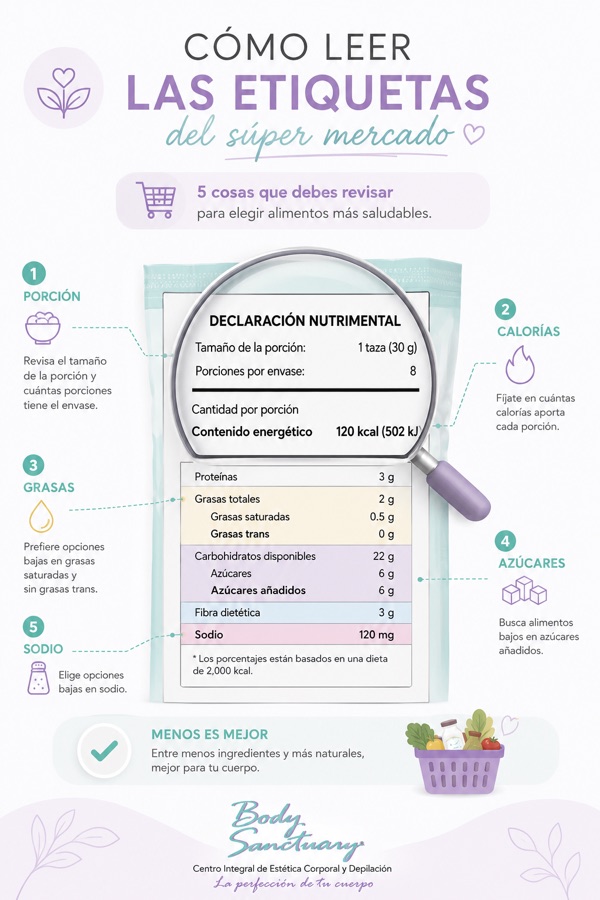 Guía para leer etiquetas de alimentos